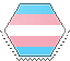 transgender hexagonal stamp