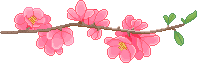 cherry blossom branch pixel art
