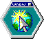 Windows 98 internet click hexagonal stamp