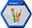 Windows XP paint hexagonal stamp