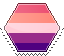 femme flag hexagonal stamp