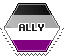 asexual_ally hexagonal stamp