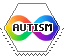 autism hexagonal stamp