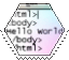 html hexagonal stamp