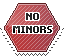 no_minors hexagonal stamp