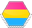 pansexual hexagonal stamp