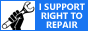 Text: I support the right to repair.