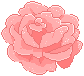 pixel art of a pink rose