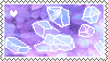 purple crystals stamp