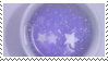 purple glitter tea stamp