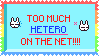 too much hetero on the net! stamp
