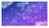 purple glitter stamp
